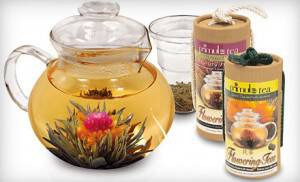 flowering tea set