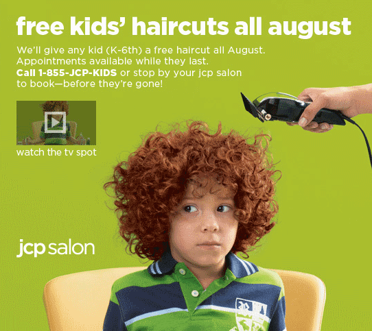 jcpenney free haircuts