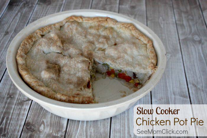 This Slow Cooker Chicken Pot Pie is a favorite comfort food and one of my go-to chicken recipes. It one of those crockpot recipes that freezes well, too. Looking for delicious dinner recipes that leave you with leftovers? This is it!