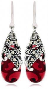 red earrings