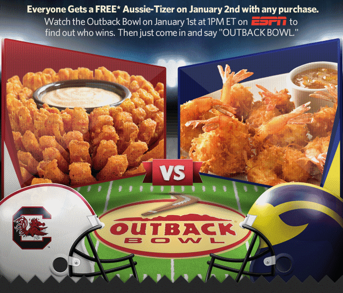 Outback Steakhouse Free Appetizer on January 2! See Mom Click