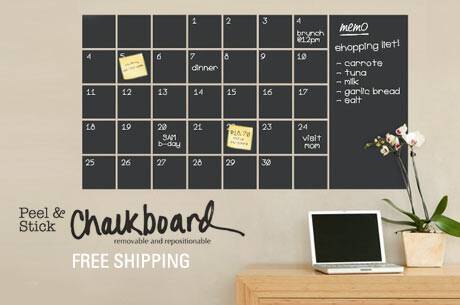 peel and stick chalkboard