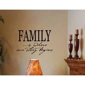 Family Is Where Our Story Begins Wall Decal