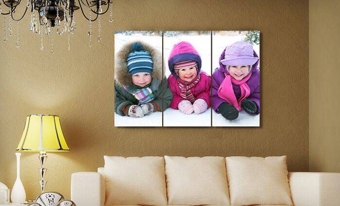 Triptych photo canvas