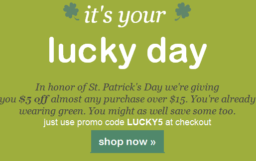 Living Social St. Patty's Day Code
