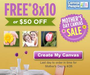 Mother's Day Photo Canvas Sale