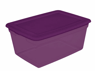 purple storage tote