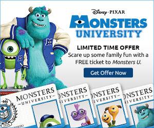 Monsters University Ticket