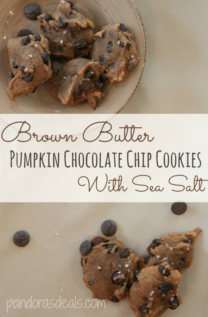 Brown Butter Pumpkin Chocolate Chip Cookies With Sea Salt