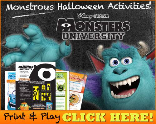 Monsters University halloween Activities