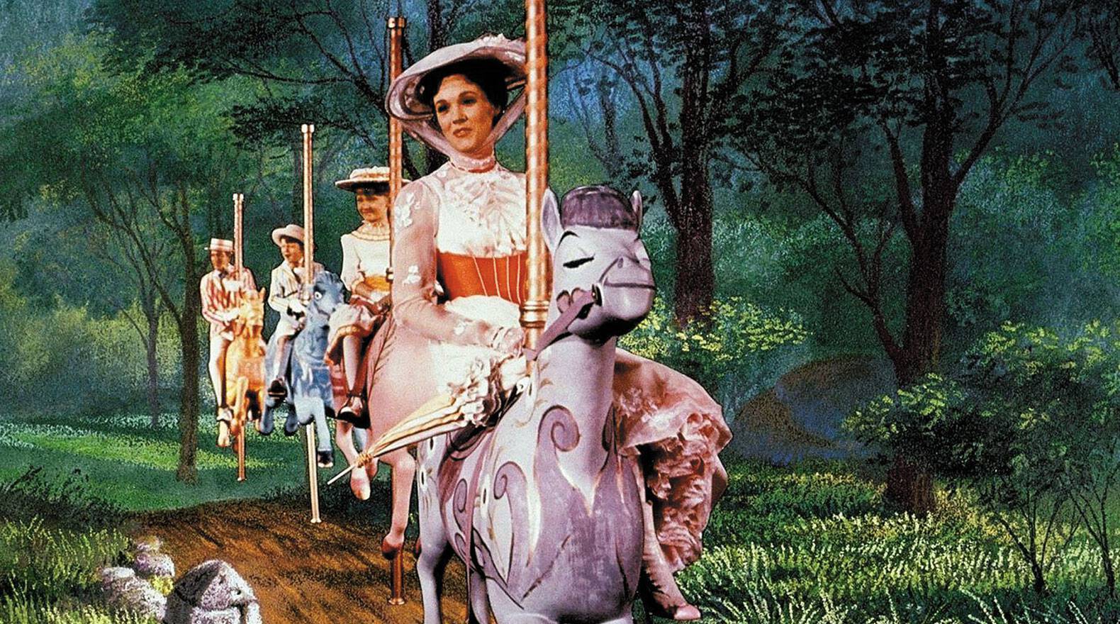 Mary Poppins on horse