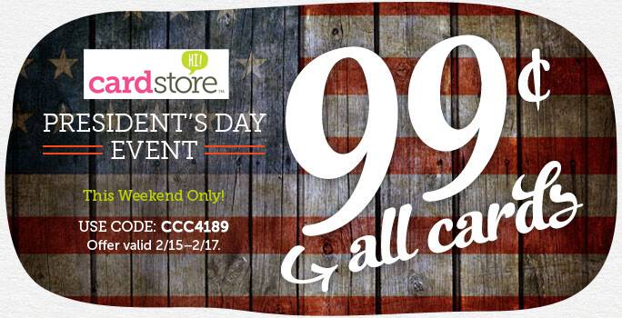 Card Store President's Day Sale