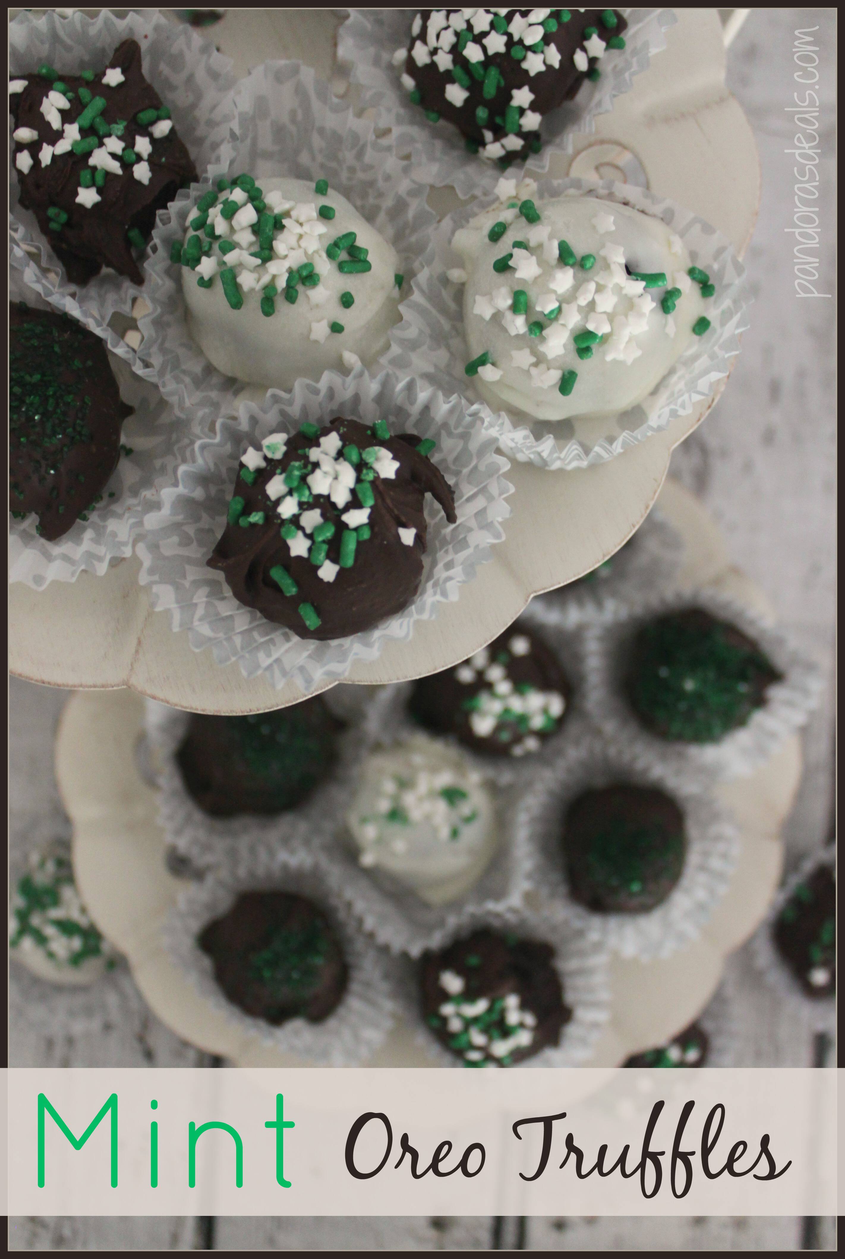 This Mint Oreo Truffles Recipe is so simple to make with just a few ingredients. And they're amazingly delicious! A perfect easy dessert recipe for St. Patrick's Day..or any day!