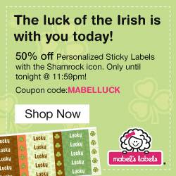 Mabel's Labels Shamrock Sticky Labels