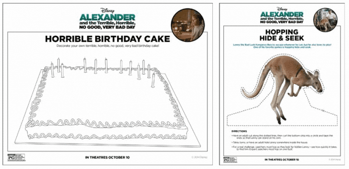 Very Bad Day Printables