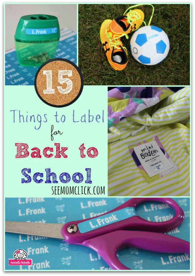 It's back to school time! Make sure your kids' names are on every little thing so they don't lose it. Here are my top 15 Things to Label for Back-to-School. (Don't forget number 2 like I did one year!)