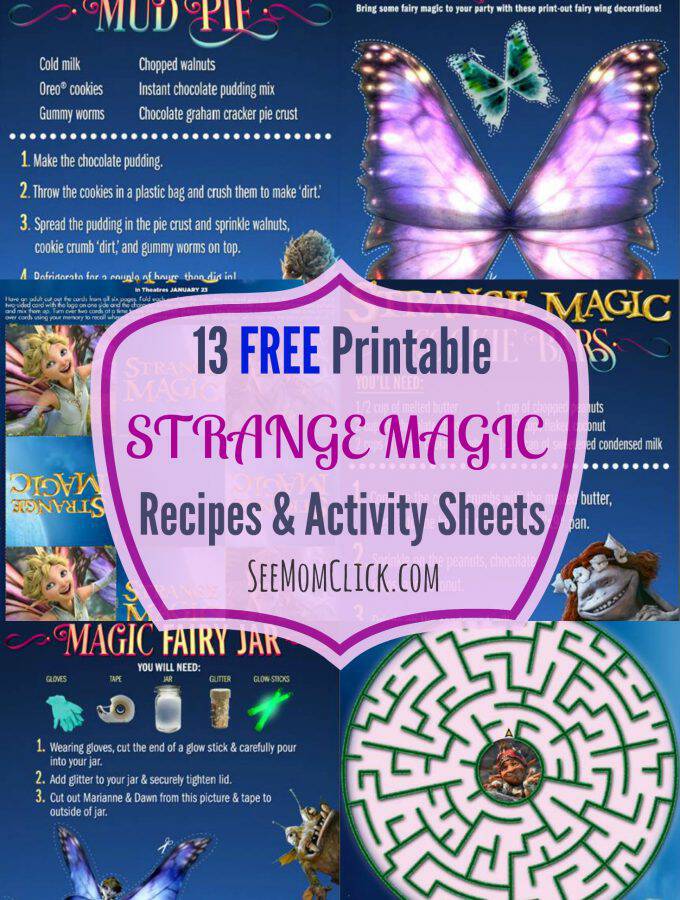 Strange Magic Activity Sheets