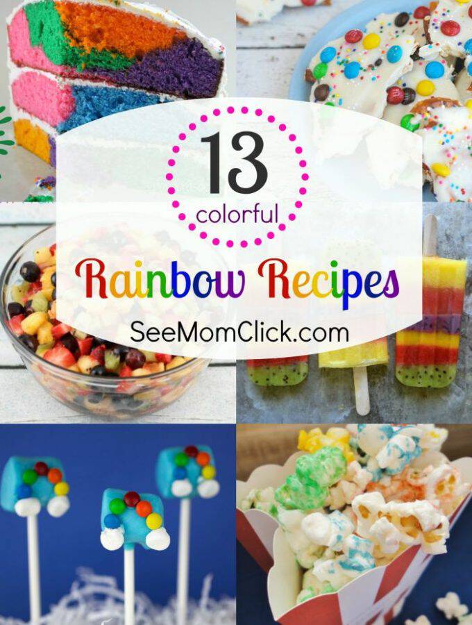 Need a colorful rainbow cake recipe for your child’s rainbow party? I have it here along with a bunch of other colorful rainbow recipes. Cupcakes, easy desserts and more ideas!