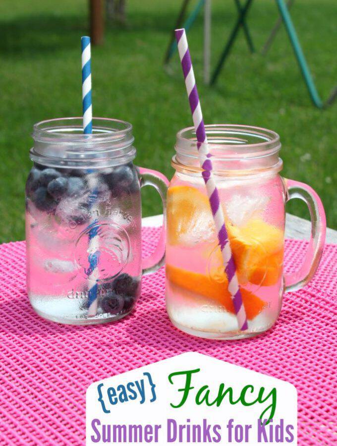 My kids love a fun drink & I try my best to keep them hydrated without added sugar. See how I made these delicious fancy summer drinks without added sugar!