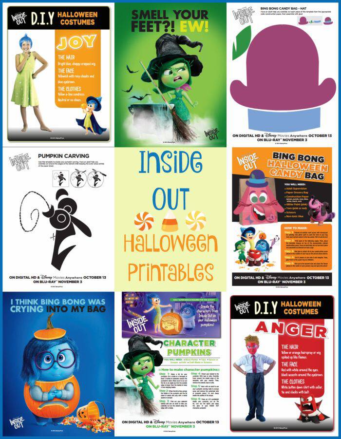 Check out these fun new INSIDE OUT Halloween printables including costume ideas, pumpkin stencils and more. INSIDE OUT releases on Blu-Ray November 3!