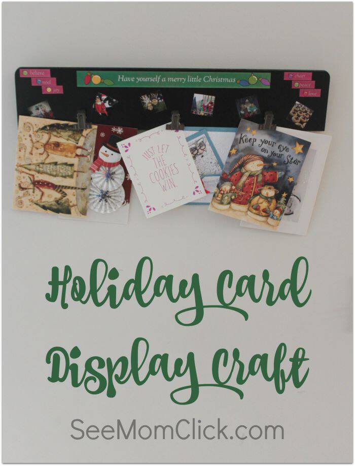 This Holiday Card Display Craft is really easy to make and so fun to personalize with the ZINK hAppy printer. Here are the simple instructions.