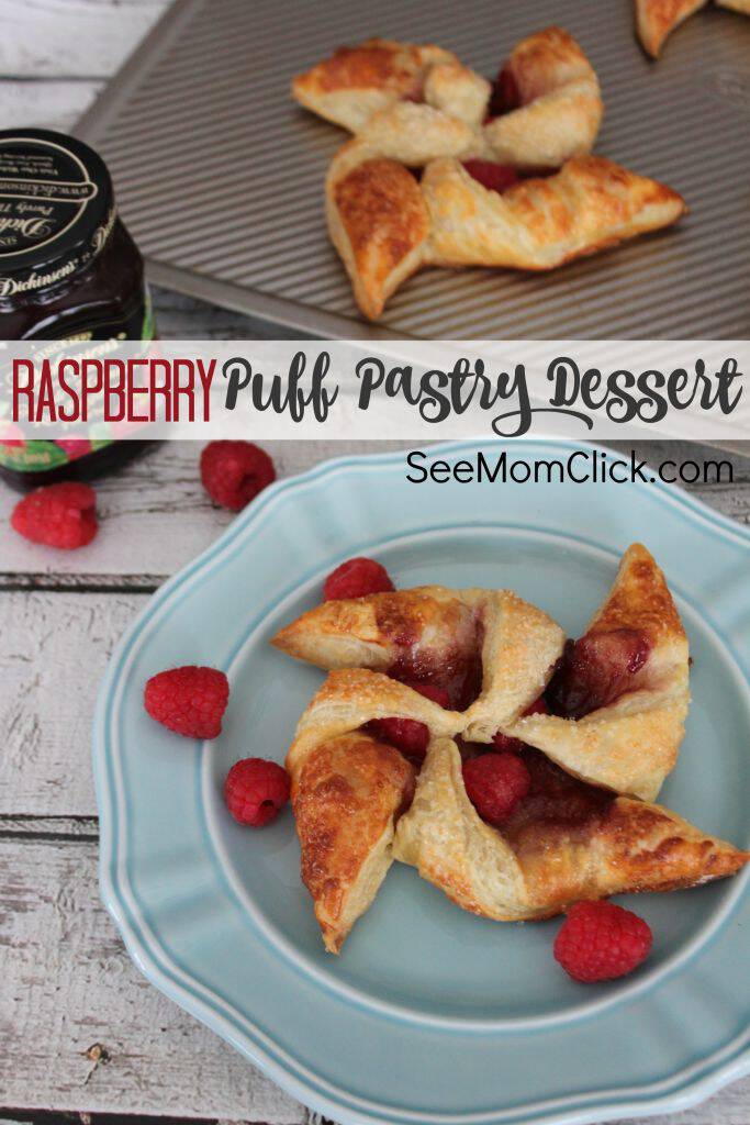 This Easy Raspberry Puff Pastry Dessert recipe takes only a few minutes to make and is simply delish! Need an easy dessert recipe? This is it! (Oh, and it doubles as breakfast, so, bonus!)