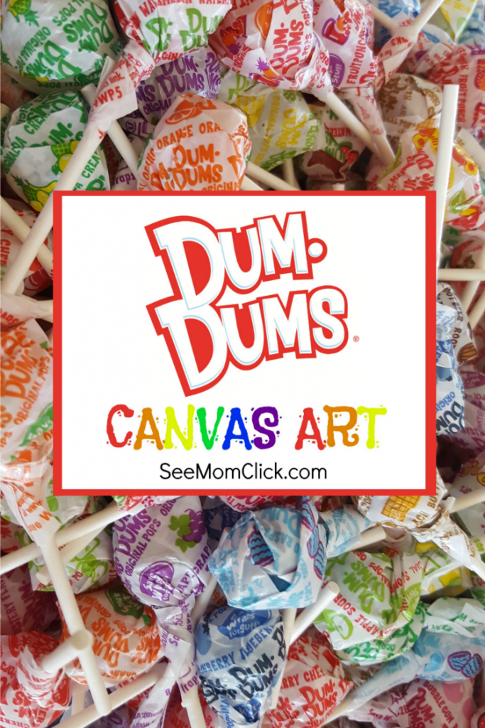 The fun things about Dum Dums is that they're not only a perfect sweet treat, but they're great for crafts too! Here's how my kids made Dum Dums Canvas Art!