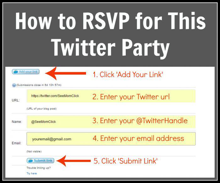 How to RSVP for a Twitter Party