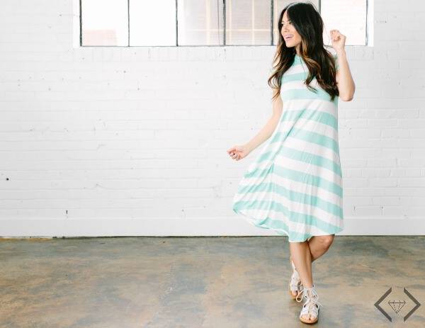 Striped Summer Swing Dress $27.95 - See Mom Click
