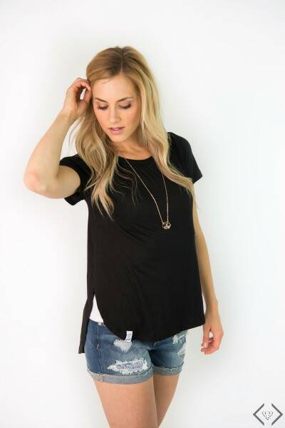 black tunic top