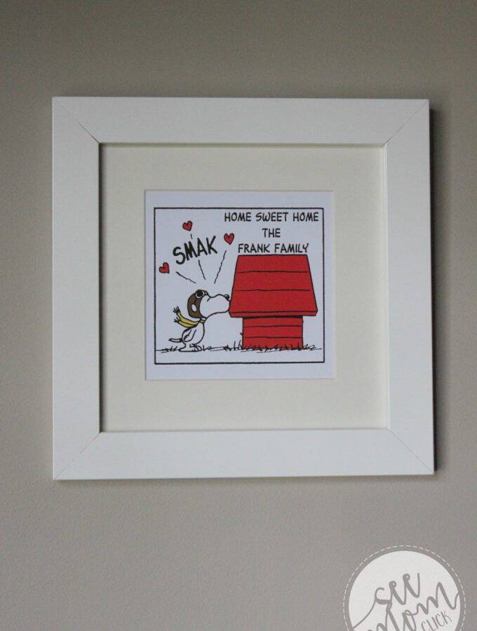 These Peanuts art prints from Art You Grew Up With LLC are adorable and SO easy to customize and order. A perfect gift idea for anyone one your list!