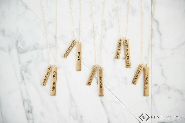 These state necklaces are on sale for only $11.99, free shipping included. Grab your home state, favorite state, best vacation spot and more. Great stacked!