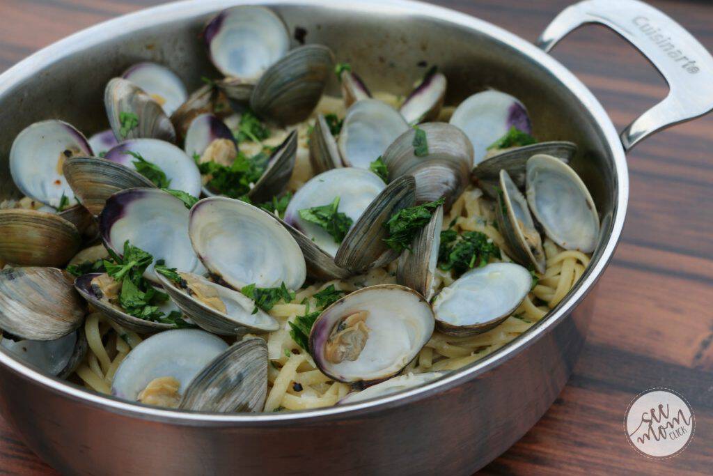 Linguine and Clam Sauce Recipe - See Mom Click