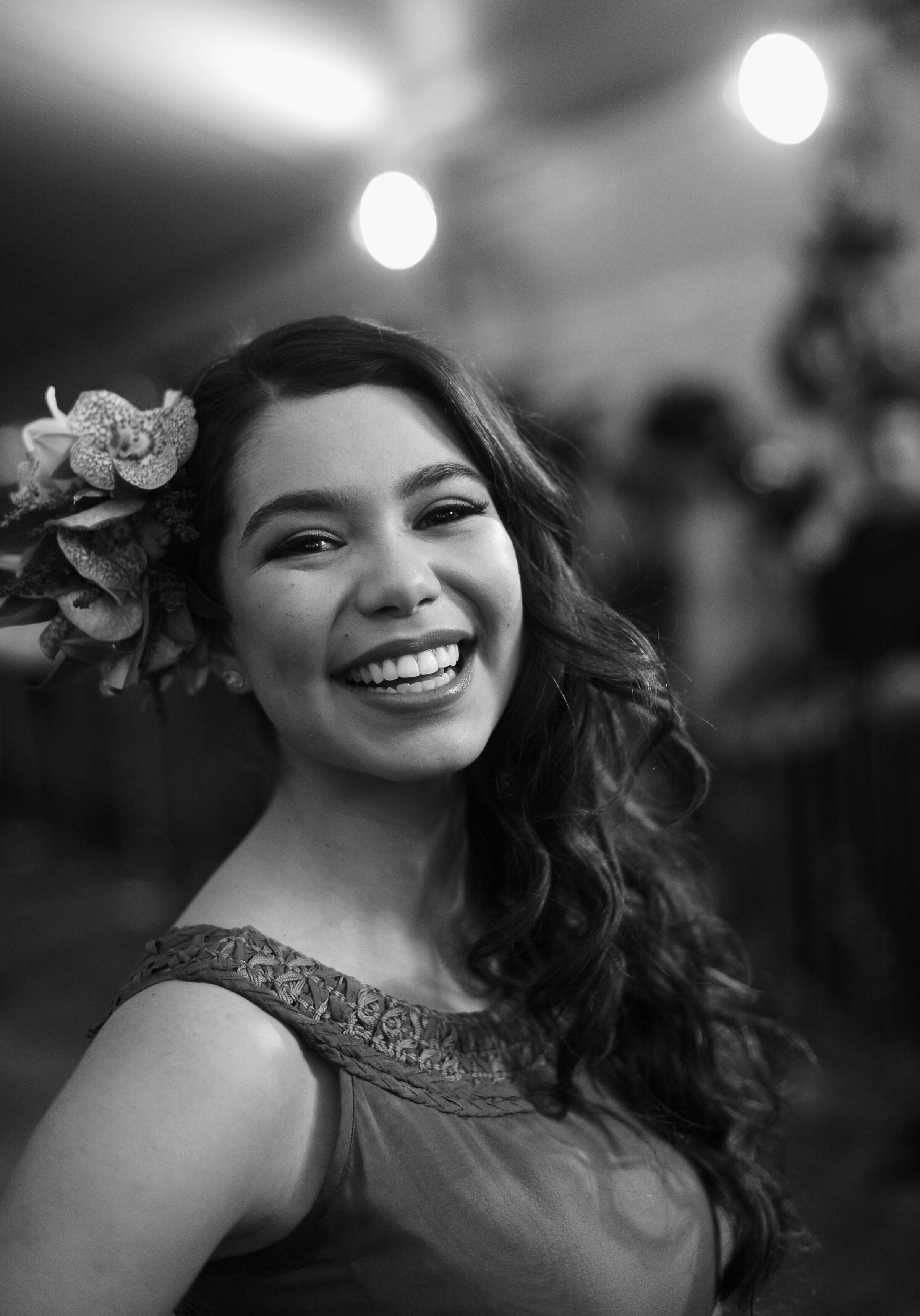 HOLLYWOOD, CA - NOVEMBER 14: (EDITORS NOTE: Image has been shot in black and white. Color version not available.) Actress Auli'i Cravalho attends The World Premiere of Disneys "MOANA" at the El Capitan Theatre on Monday, November 14, 2016 in Hollywood, CA. (Photo by Charley Gallay/Getty Images for Disney) *** Local Caption *** Auli'i Cravalho