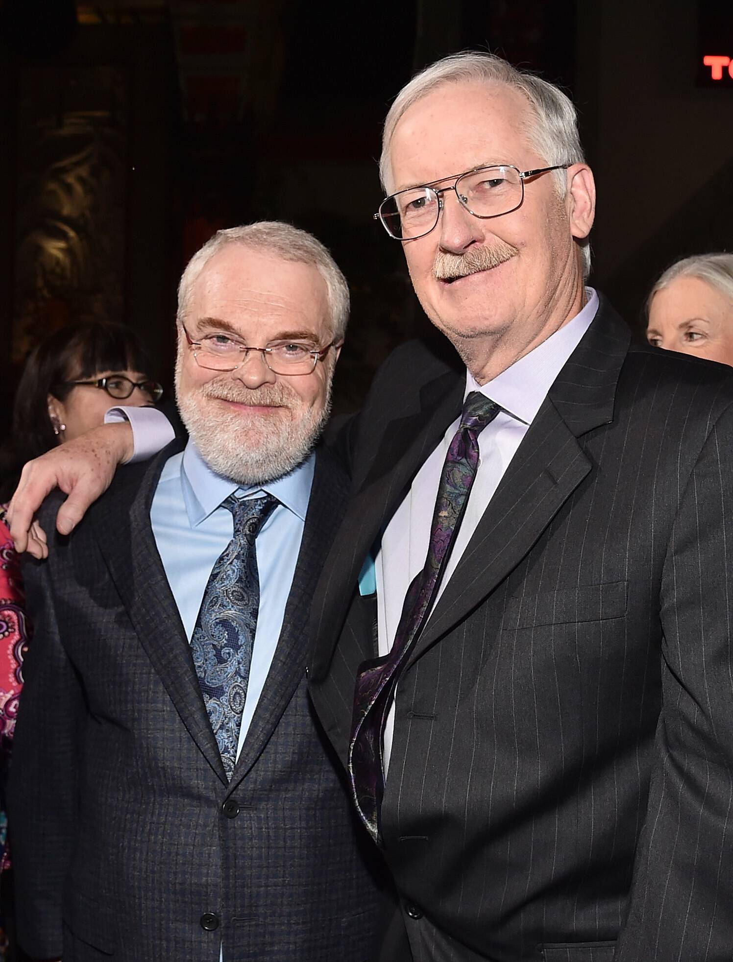 HOLLYWOOD, CA - NOVEMBER 14: Directors Ron Clements (L) and John Musker attend The World Premiere of Disneys "MOANA" at the El Capitan Theatre on Monday, November 14, 2016 in Hollywood, CA. (Photo by Alberto E. Rodriguez/Getty Images for Disney) *** Local Caption *** John Musker; Ron Clements