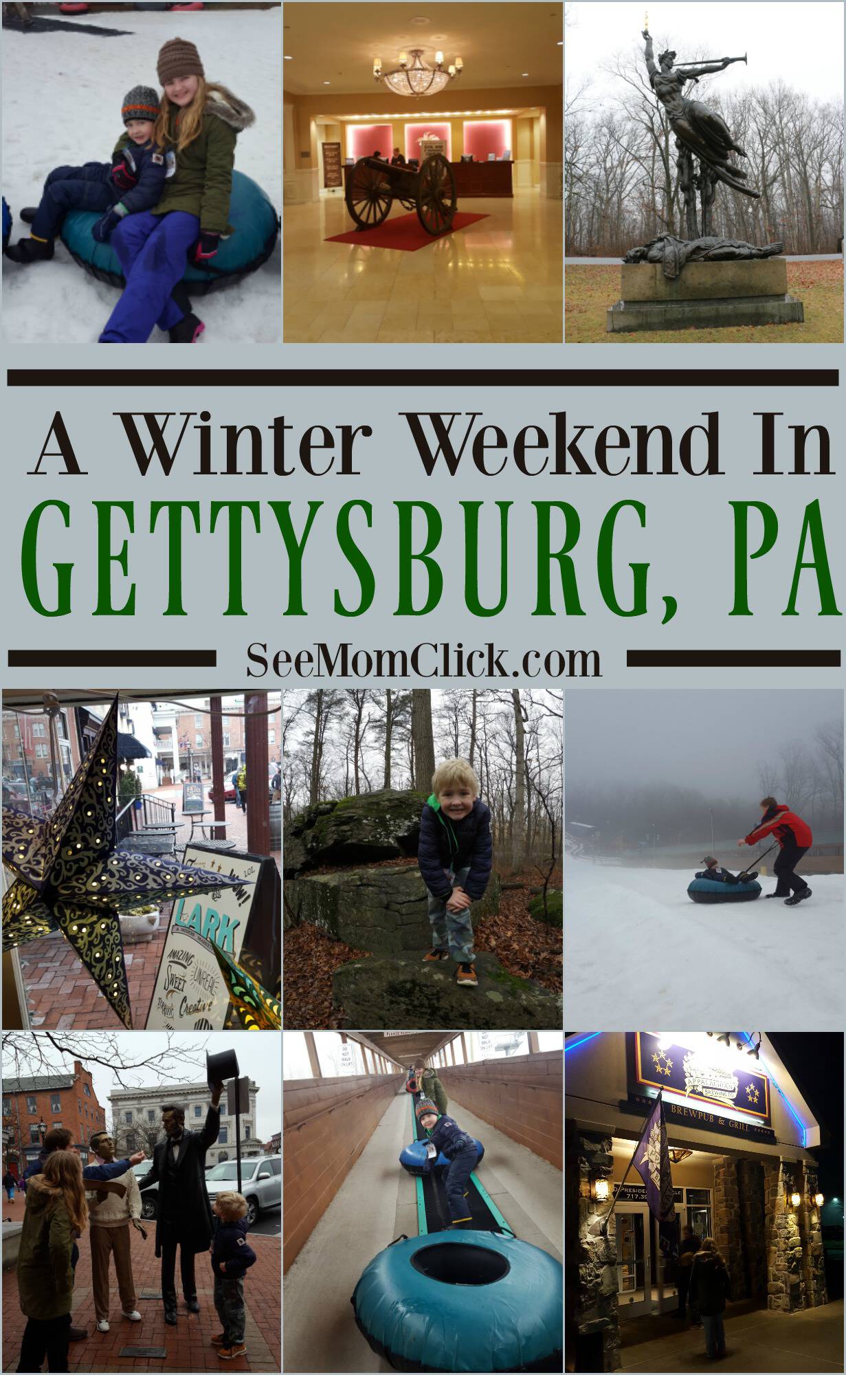 In a town known mostly for its historic significance, there's a lot more to do than tour the battlefield (thought that is a must!). A weekend getaway in Gettysburg, PA is both education and so much fun in the winter! Here are our favorite stops.