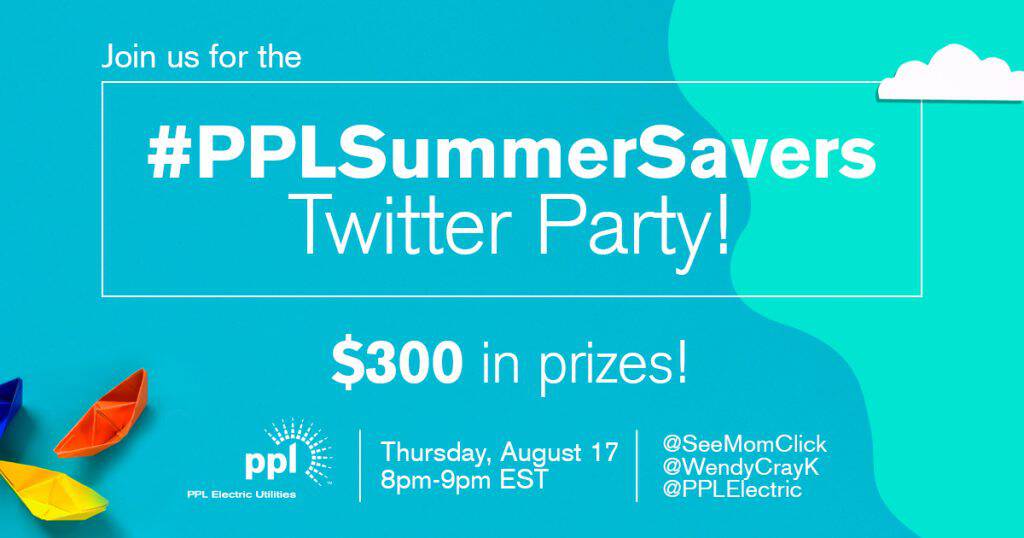 What are you doing to keep your electric bill in check this summer? Join me for tips at prizes at the #PPLSummerSavers Twitter Party on August 17!