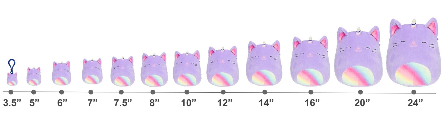 How Many Different Squishmallow Sizes Are There