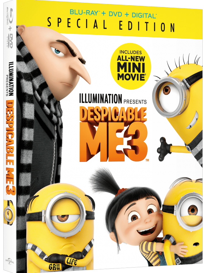Minion fans, mark your calendars! Despicable Me 3 Special Edition is coming this fall on digital and Blu-Ray. It's the perfect holiday gift for the family!