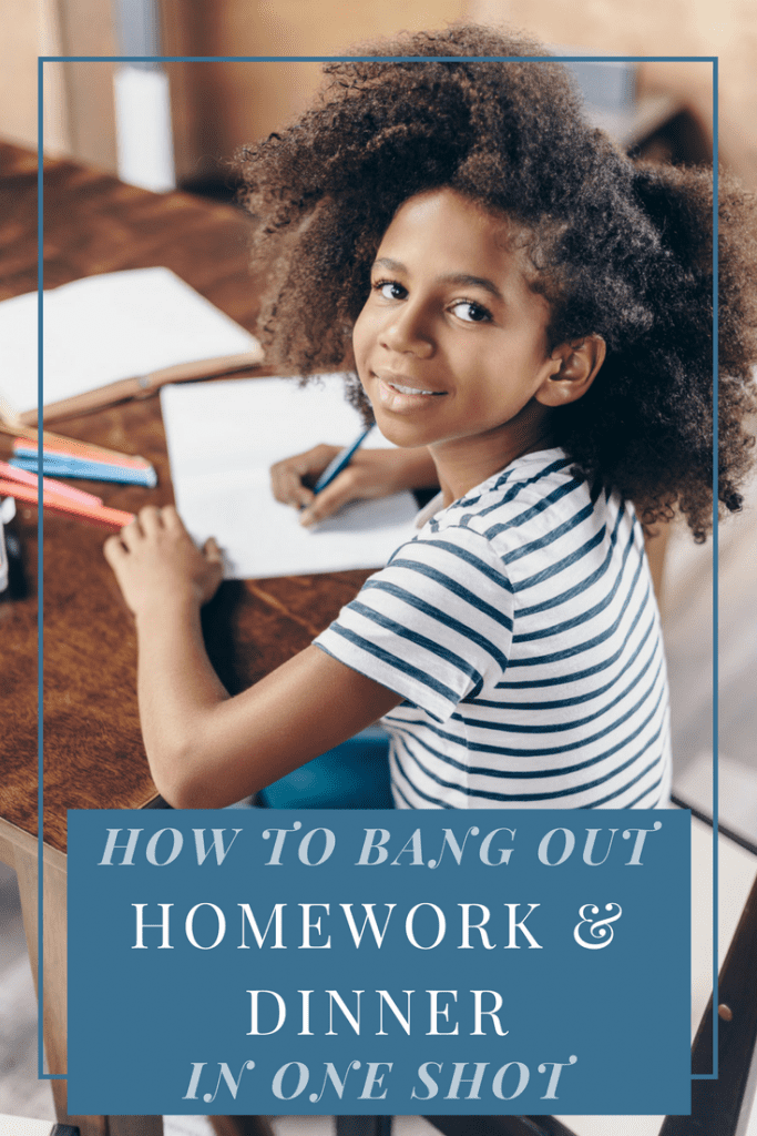 Make your dinner prep time your multitasking hour and bang out the kids' homework and your dinner all in one shot. When dinner is easy, you have time to help with allll the math worksheets!