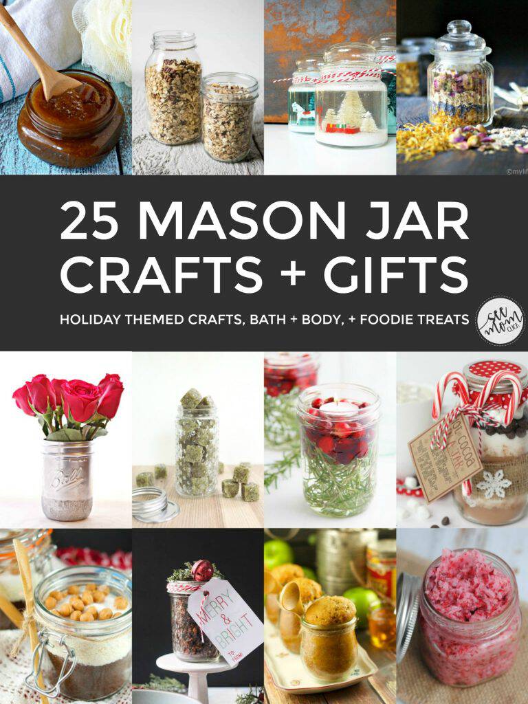 Homemade gifts are so meaningful, aren't they? To help us get in the spirit of giving this holiday season, we're making more of our own gifts. I've round up 25 great mason jar crafts and gifts - fun bath and body products, foodie ideas, and more!