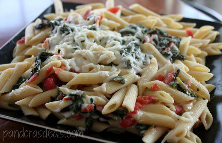 Pasta Toss With Spinach and Tomatoes