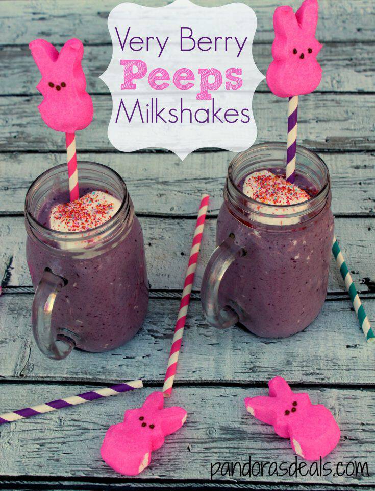Very Berry Peeps Milkshakes