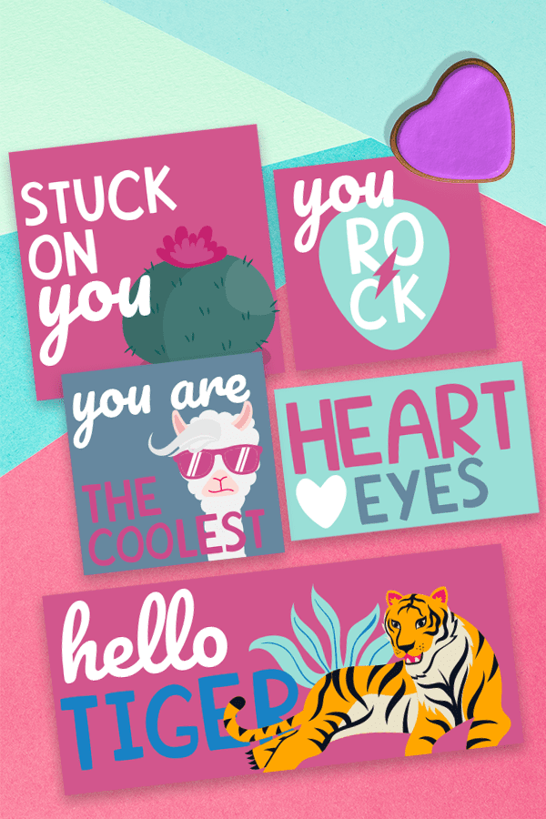 These free printable Valentine's Day cards are perfect for older kids who have outgrown the little boxes of lollipop cards, but still want to give some love to their best buddies.
